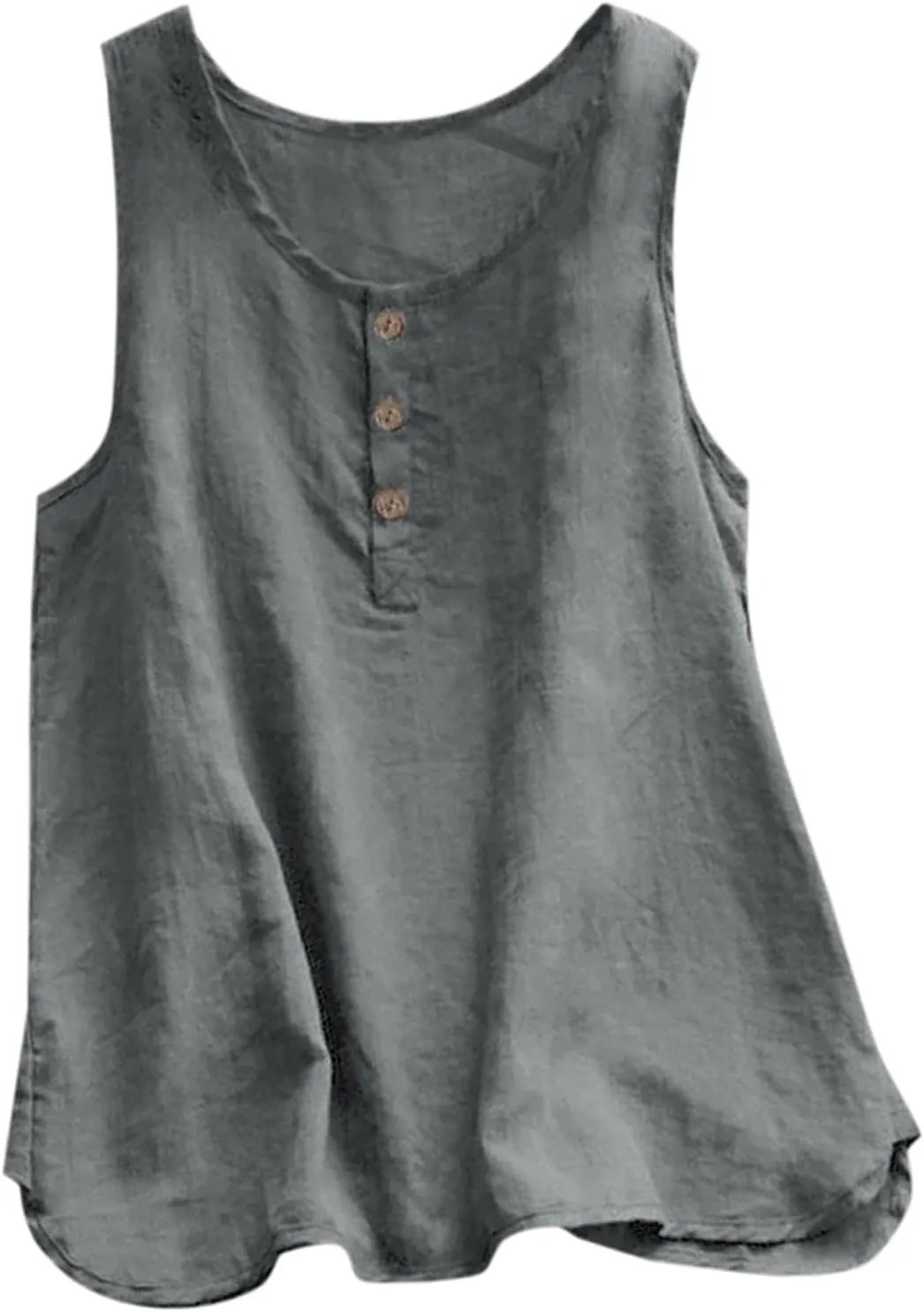 2024 Women's Tank TopsLoose fit Cotton Linen Sleeveless Tee Shirts Summer Casual Flowy Blouses Tunic Tops Shirts