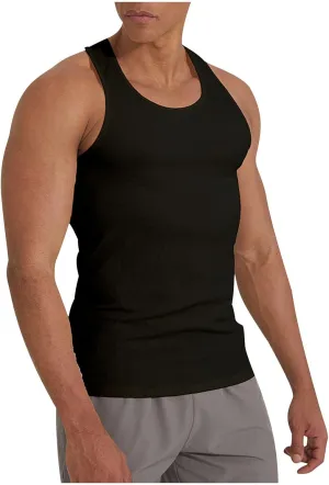 2025 Quick Dry Solid Color Tank Tops Men Sweat Wicking Muscle Shirts Stretchy Gym Wear for Jogging Outdoor Activities