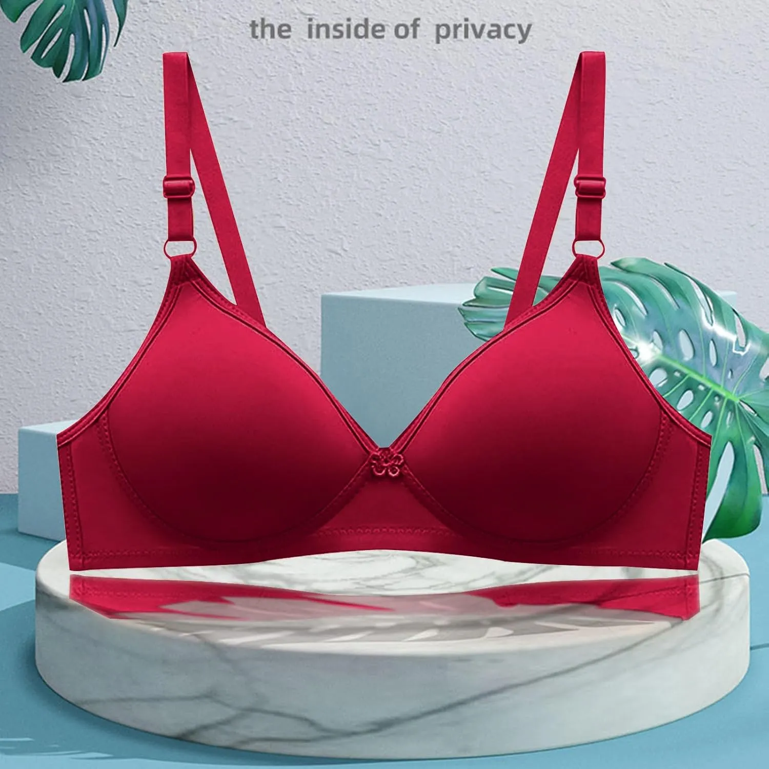 3 Pack Everyday Bras No Underwire Push Up Bralettes Full Coverage Breathable Comfortable Bra Supportive Bras