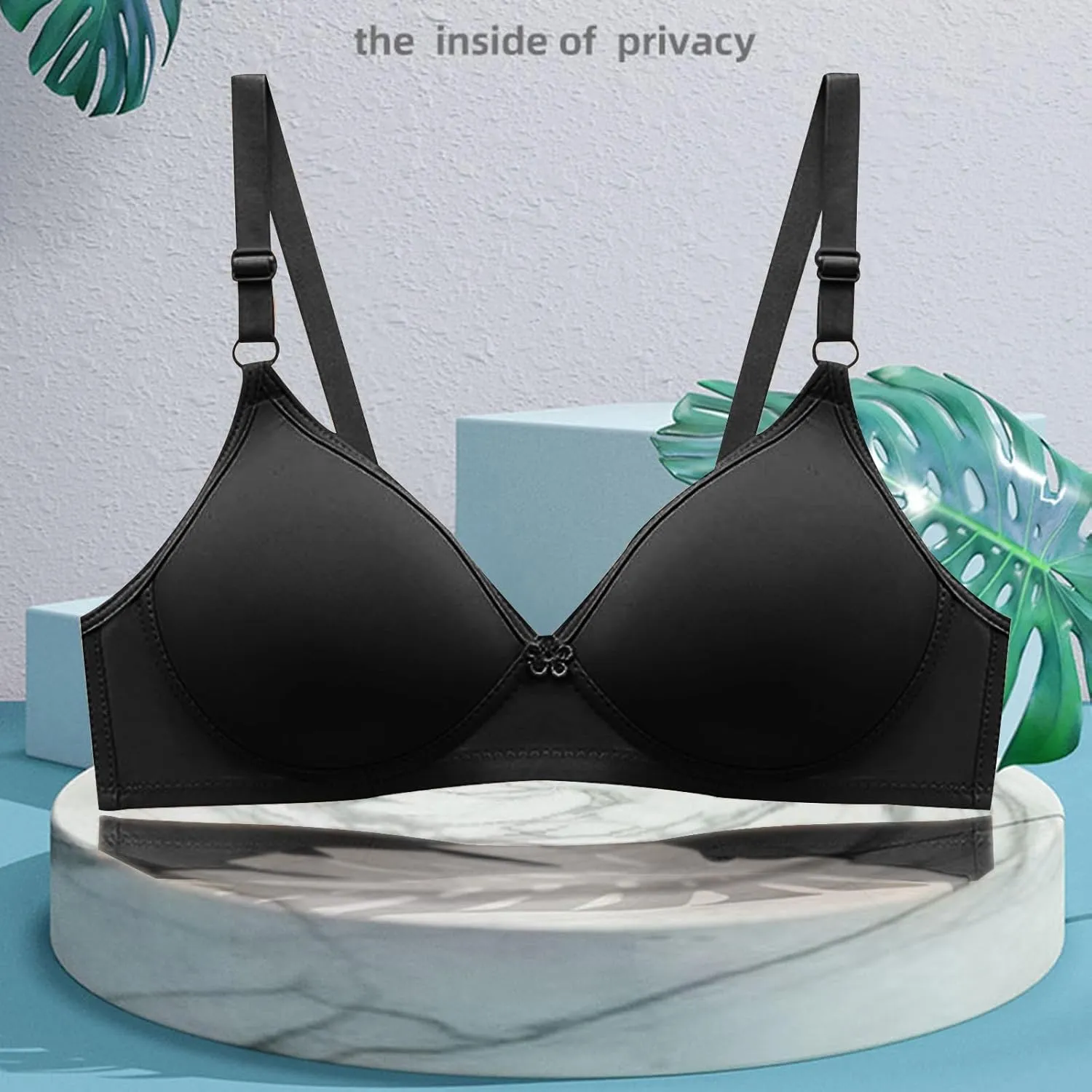 3 Pack Everyday Bras No Underwire Push Up Bralettes Full Coverage Breathable Comfortable Bra Supportive Bras