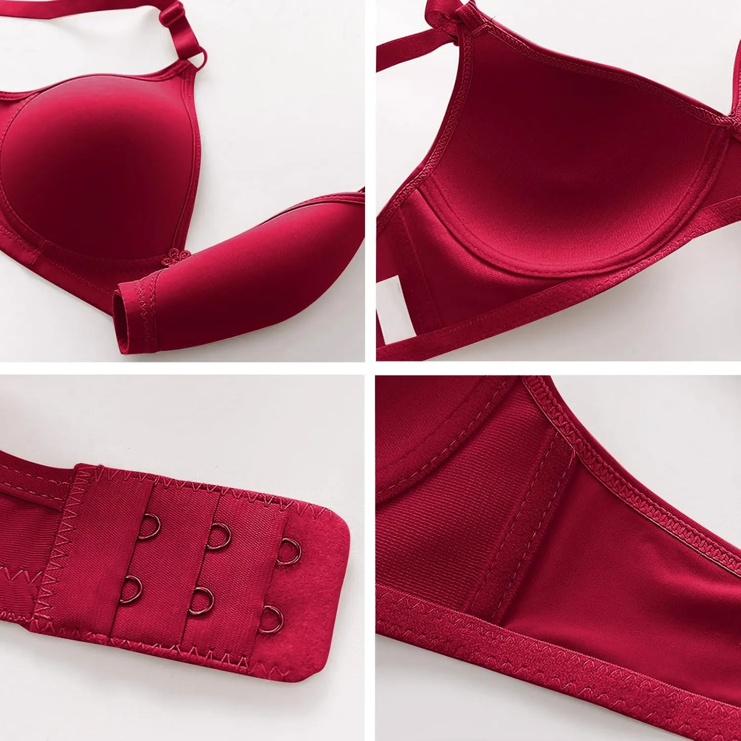 3 Pack Everyday Bras No Underwire Push Up Bralettes Full Coverage Breathable Comfortable Bra Supportive Bras