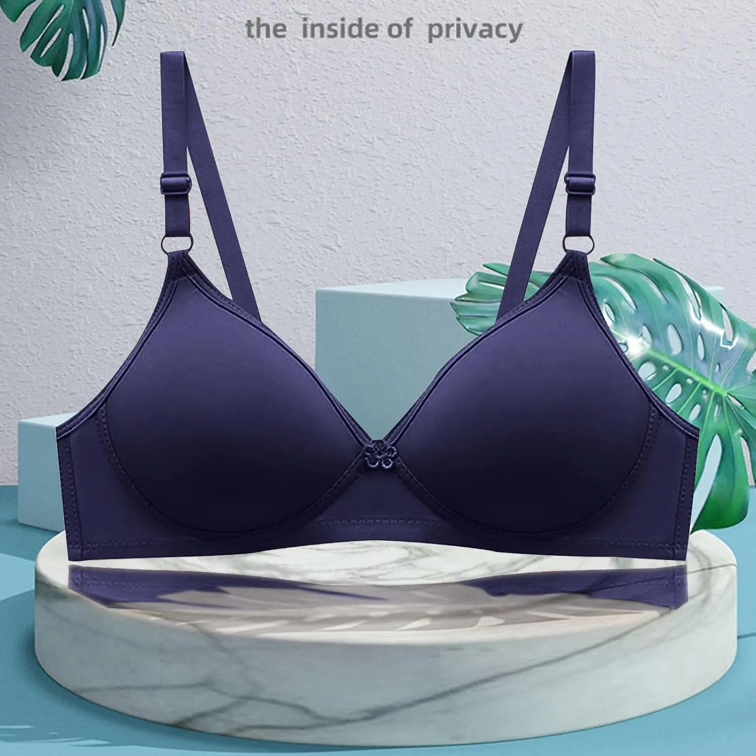 3 Pack Everyday Bras No Underwire Push Up Bralettes Full Coverage Breathable Comfortable Bra Supportive Bras
