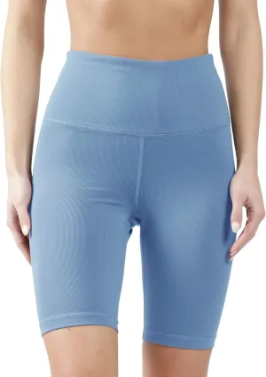 90 Degree By Reflex High Waisted Yoga Biker Shorts Ribbed Workout Running Spandex Shorts for Women