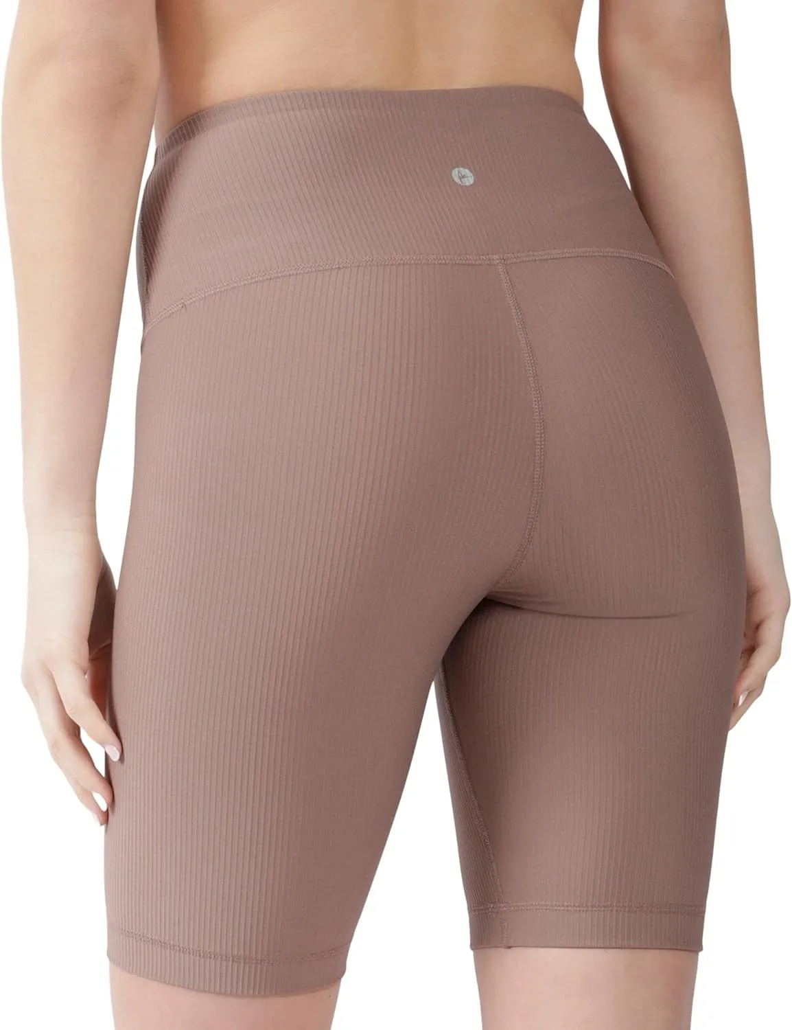 90 Degree By Reflex High Waisted Yoga Biker Shorts Ribbed Workout Running Spandex Shorts for Women
