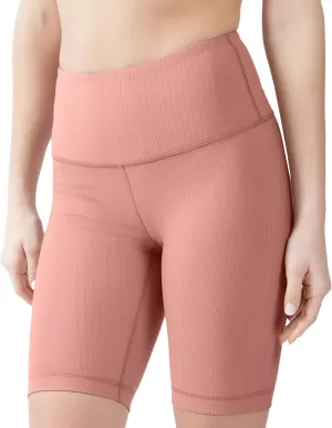90 Degree By Reflex High Waisted Yoga Biker Shorts Ribbed Workout Running Spandex Shorts for Women