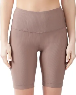 90 Degree By Reflex High Waisted Yoga Biker Shorts Ribbed Workout Running Spandex Shorts for Women