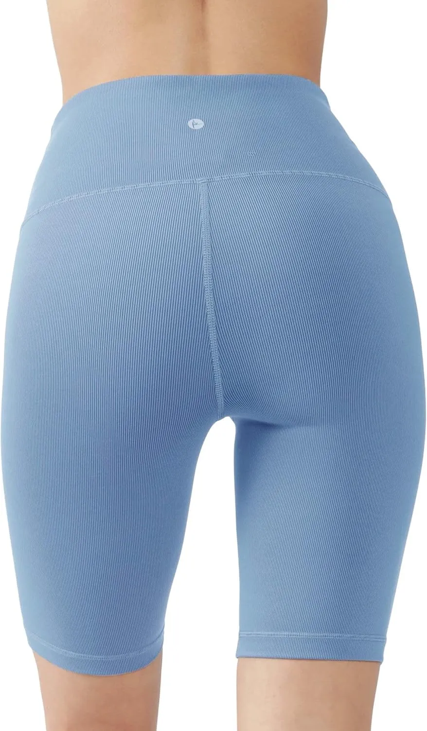 90 Degree By Reflex High Waisted Yoga Biker Shorts Ribbed Workout Running Spandex Shorts for Women