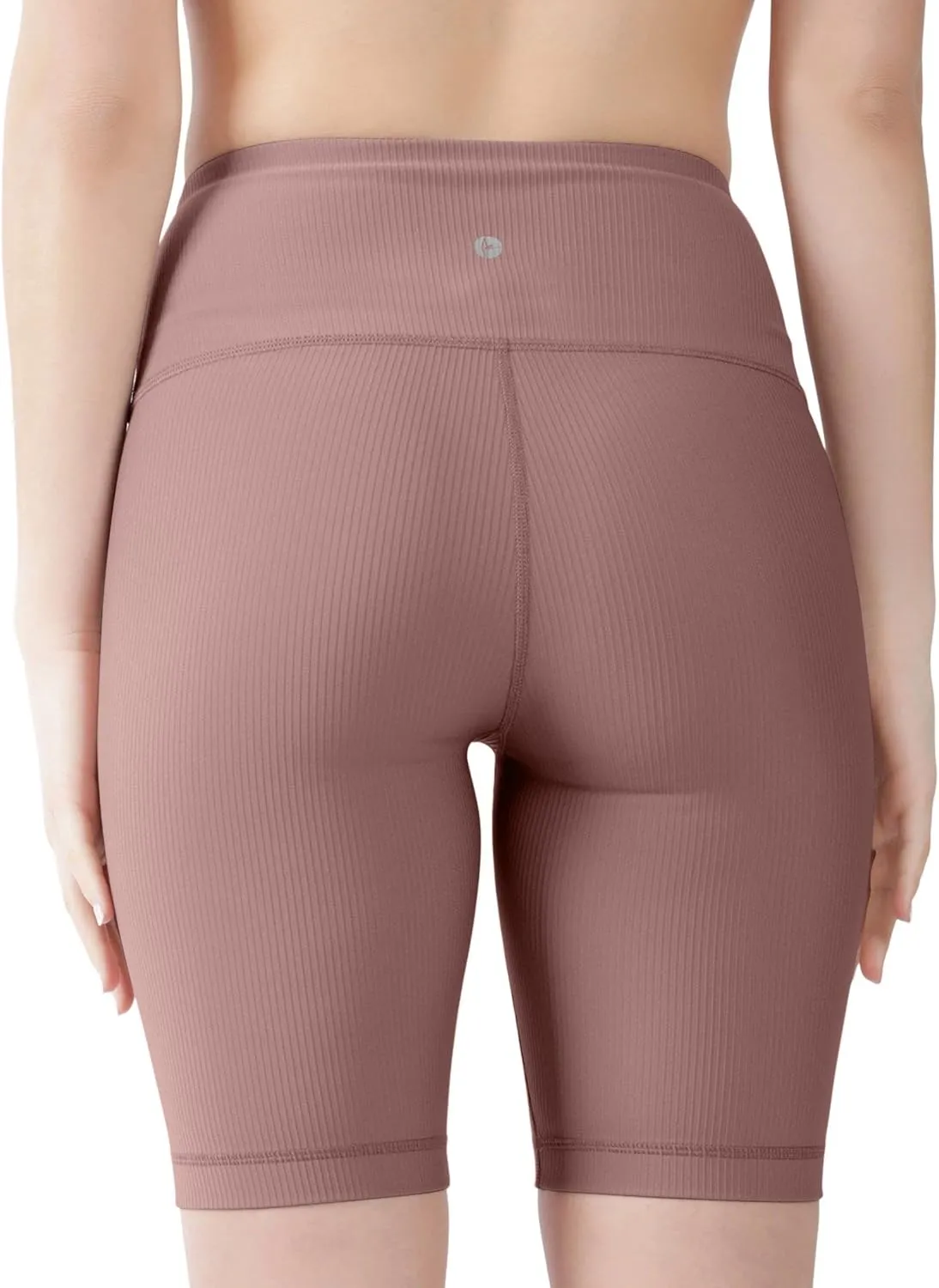 90 Degree By Reflex High Waisted Yoga Biker Shorts Ribbed Workout Running Spandex Shorts for Women