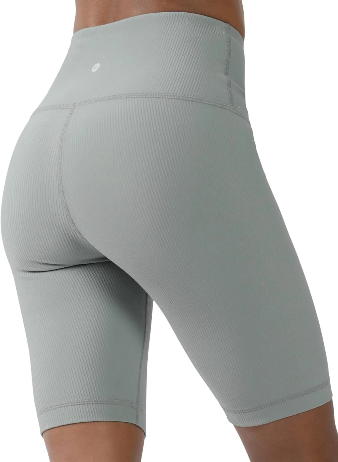 90 Degree By Reflex High Waisted Yoga Biker Shorts Ribbed Workout Running Spandex Shorts for Women