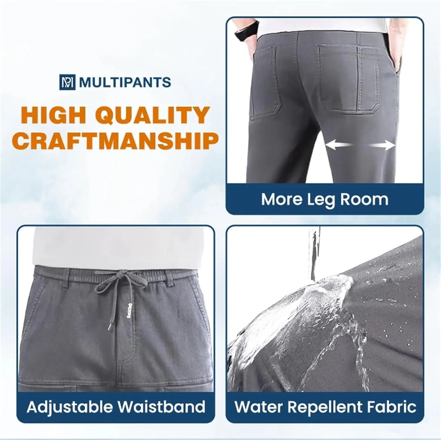 Acegents Cargo Pants,Acegents Pants,Acegents Mens Pants,Multipants - High Stretch Multi-Pocket Durable Cargo Pants
