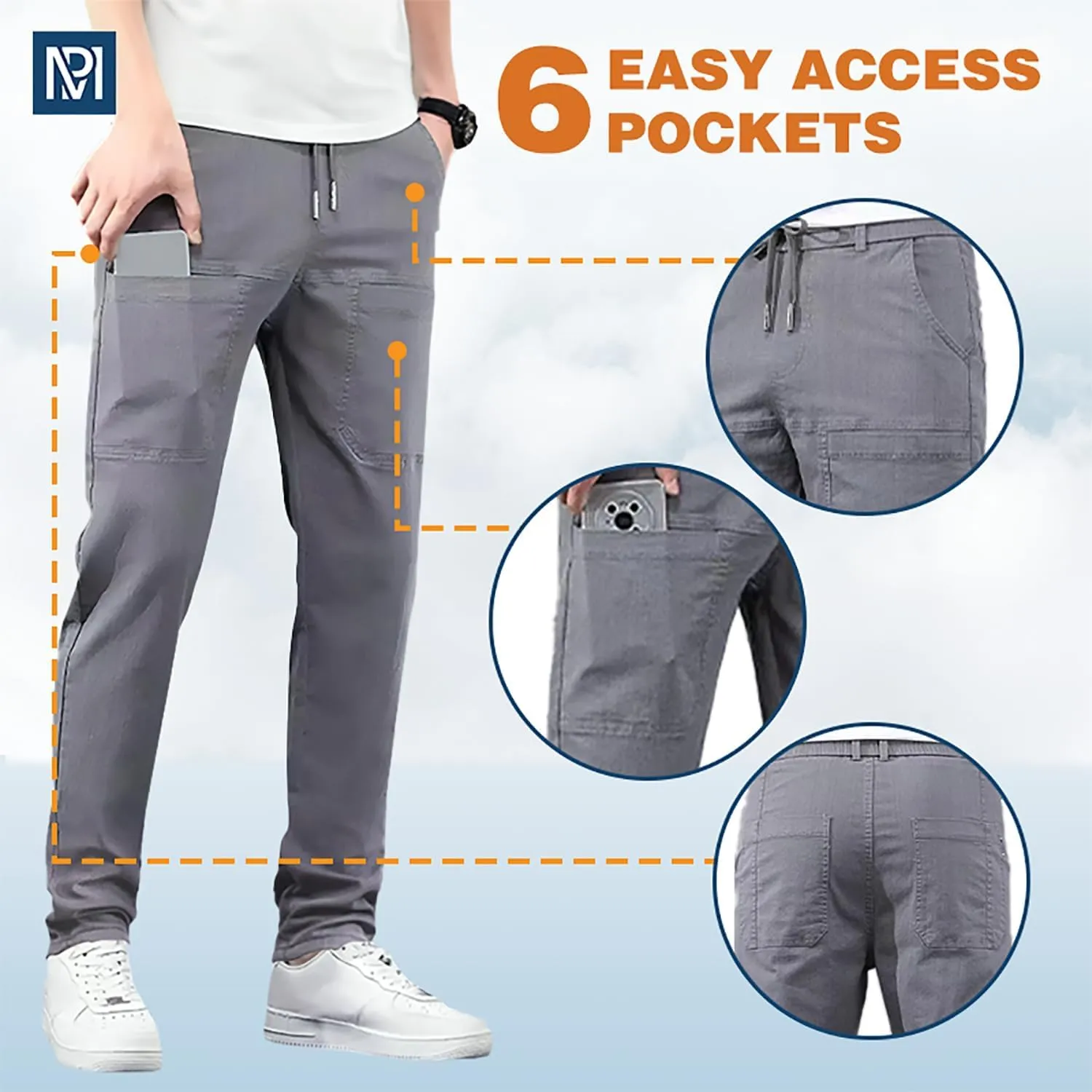 Acegents Cargo Pants,Acegents Pants,Acegents Mens Pants,Multipants - High Stretch Multi-Pocket Durable Cargo Pants