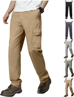 Adorlina Pants for Men, Adorlina Cargo Pants, Ultra Comfort Flex Multi-Pocket Pants, Men's Elastic Waist Drawstring Pants