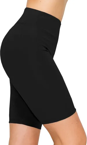 ALWAYS Women's Bike Shorts with Pockets - High Waist Compression Running Workout Athletic Yoga Shorts