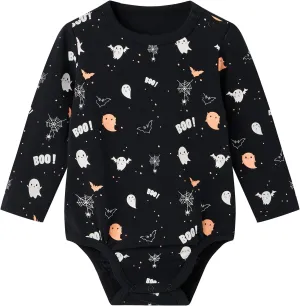 Baby boy girls Long Sleeve Jumpsuit Romper Fall Winter Outfit for Halloween,Chrismas