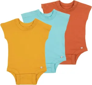 Bottom-Up Baby Bodysuit 3-Pack – (6-9mo) Gift for Baby Showers, Newborns, and New Moms, 100% GOTS Organic Cotton Unisex Onesies with Top Snaps