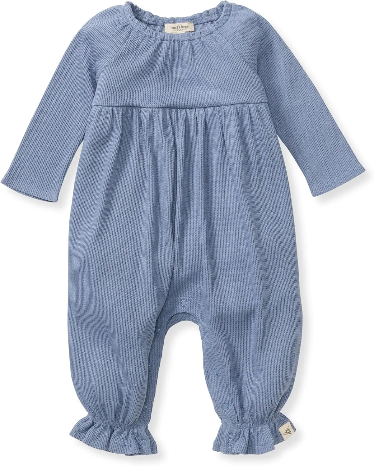 Burt's Bees Baby Baby Girls Romper - 100% Organic Cotton, One-Piece Shortall Girl Outfit for Sizes Newborn to 24 Months