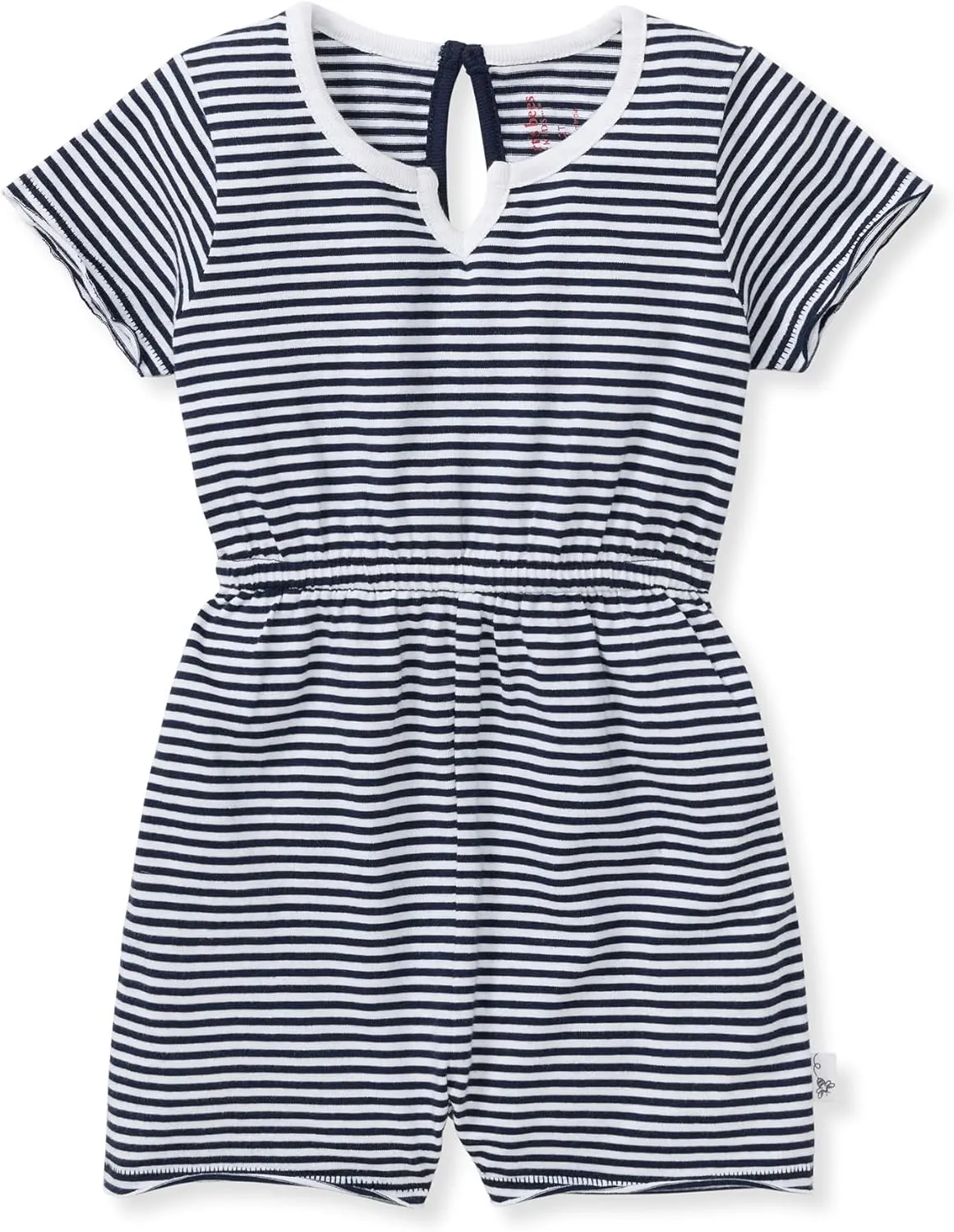 Burt's Bees Baby Baby Girls Romper - 100% Organic Cotton, One-Piece Shortall Girl Outfit for Sizes Newborn to 24 Months