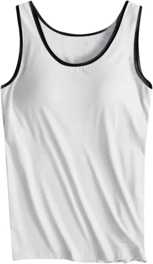 Camisole Tops for Women Built in Bra Casual Loose Sleeveless Tops Athletic Yoga Padded Sport Bra Seamless Underwear