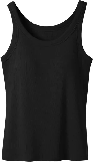 Camisole Tops for Women Built in Bra Cotton Soft Workout Padded Underwear Summer Running Layering Cami Undershirt
