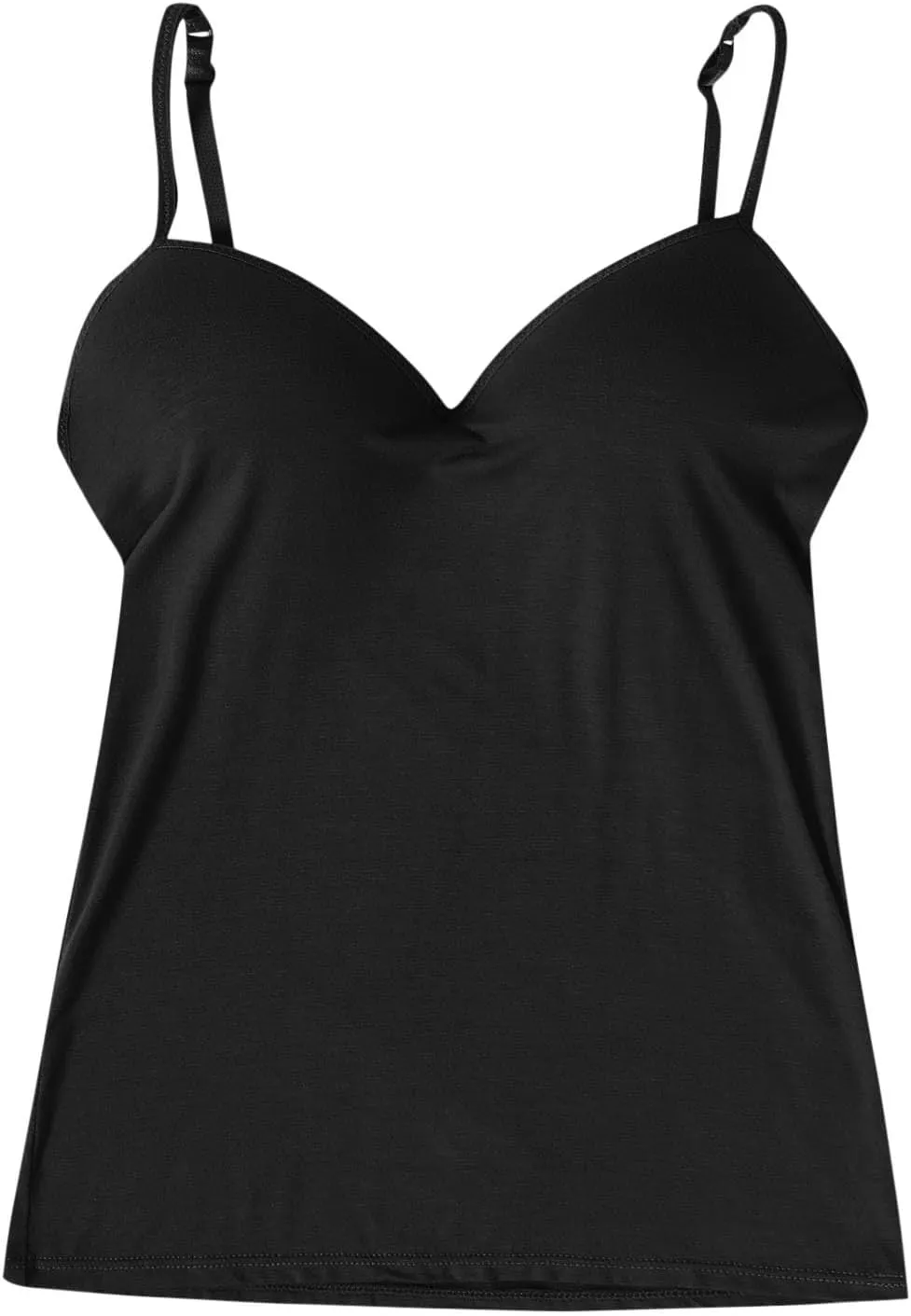Camisole Tops for Women Built in Bra Slim Fit Crop Lightweight Quick Dry Padded Bras Sexy Vneck Layering Tank Tops