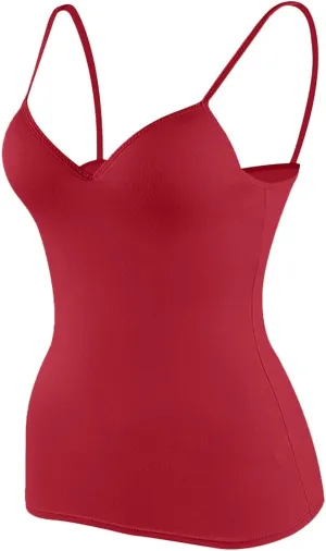 Camisole Tops for Women Cotton Adjustable Strap Stretch Tank Tops Built in Shelf Bra Workout Yoga Shirt