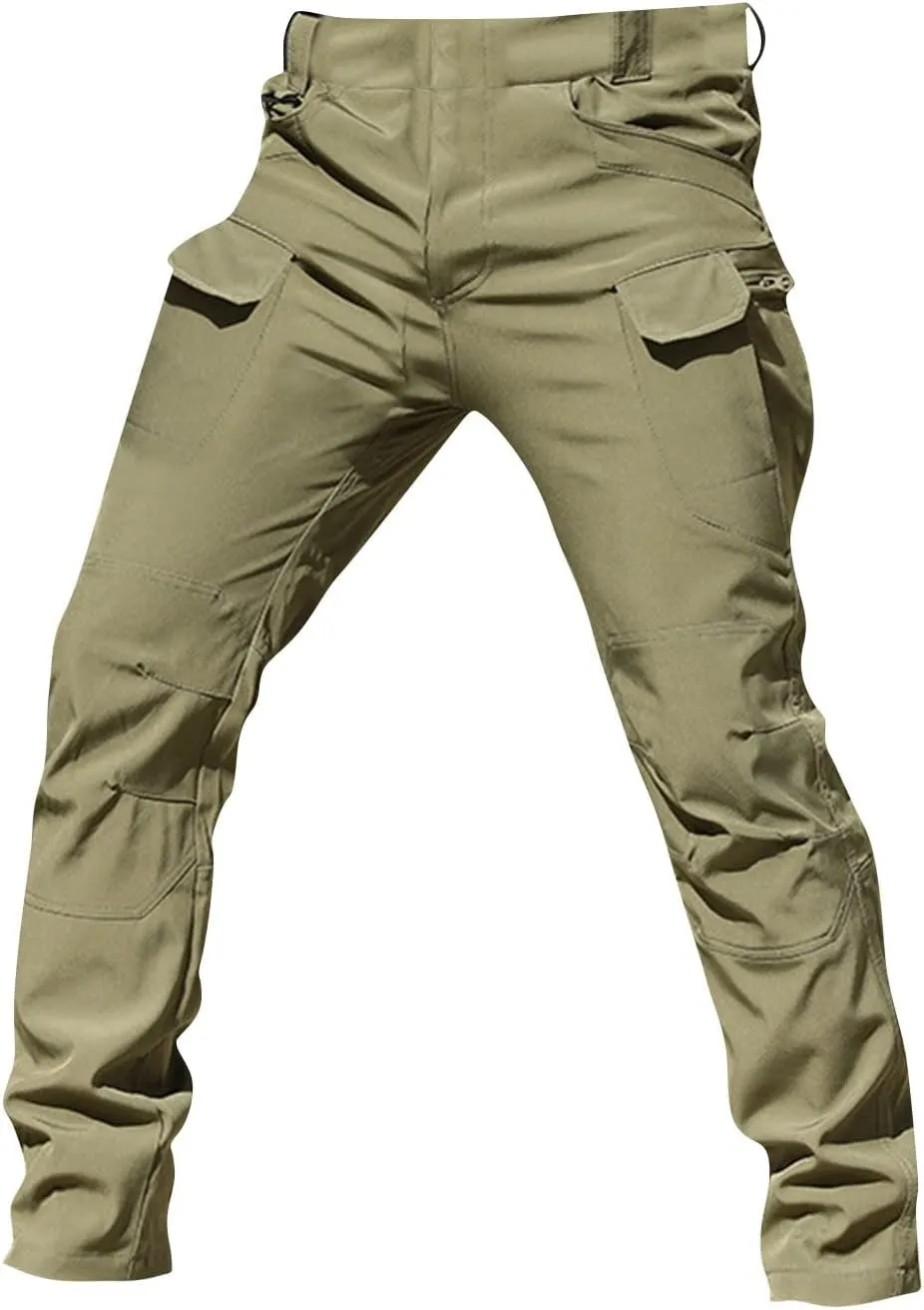 Cargo Pants for Men Baggy Ripstop Pants Multi Pockets Outdoor Work Hiking Pants Match Mens Wild Cargo Pants