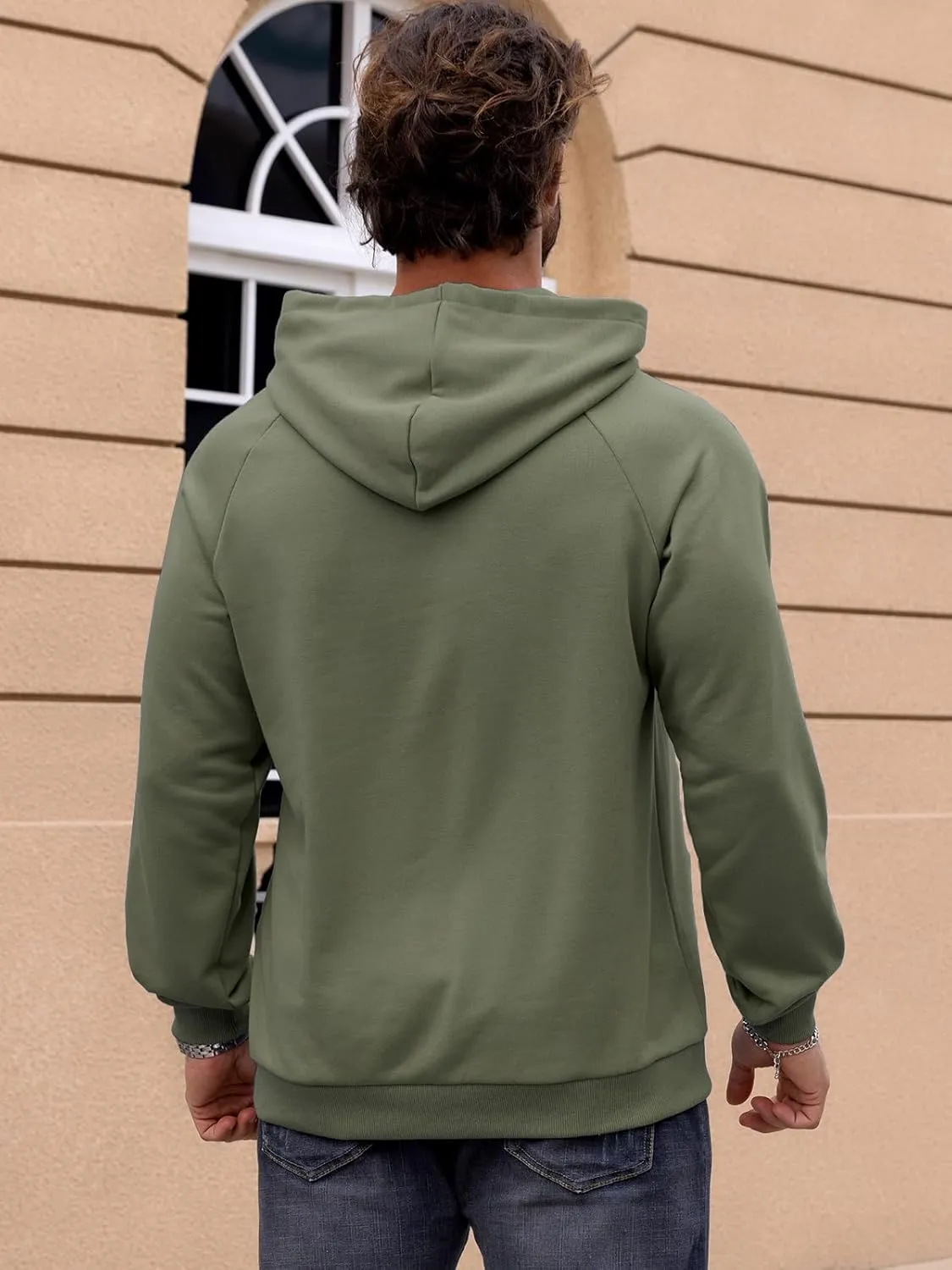 CARWORNIC Men's Hoodies Pullover Soft Hooded Sweatshirts Long Sleeve Casual Hoodies with Zipper Pocket