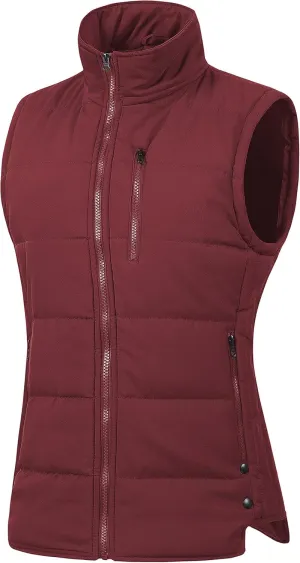 Chrisuno Women's Winter Vests Outerwear Lightweight Quilted Puffer Utility Vest