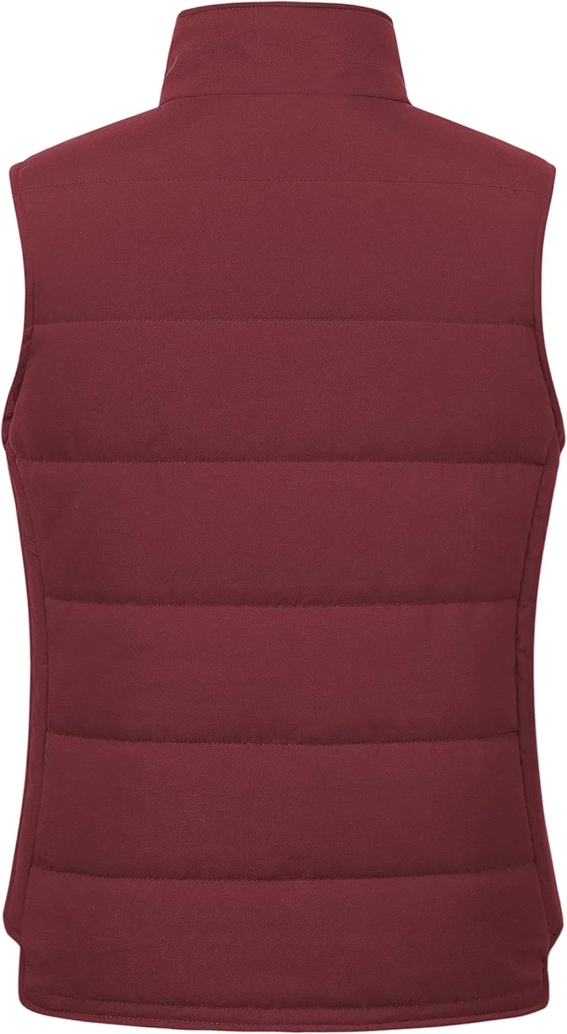 Chrisuno Women's Winter Vests Outerwear Lightweight Quilted Puffer Utility Vest