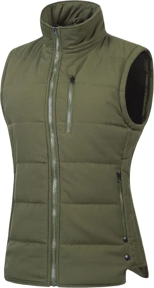 Chrisuno Women's Winter Vests Outerwear Lightweight Quilted Puffer Utility Vest