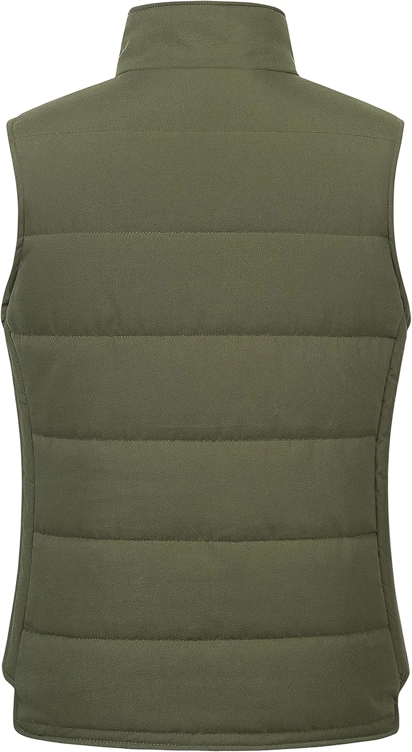 Chrisuno Women's Winter Vests Outerwear Lightweight Quilted Puffer Utility Vest