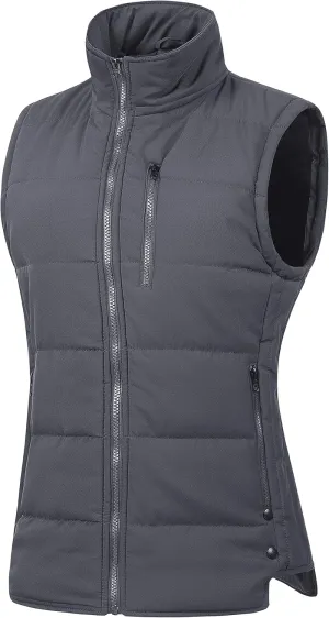 Chrisuno Women's Winter Vests Outerwear Lightweight Quilted Puffer Utility Vest