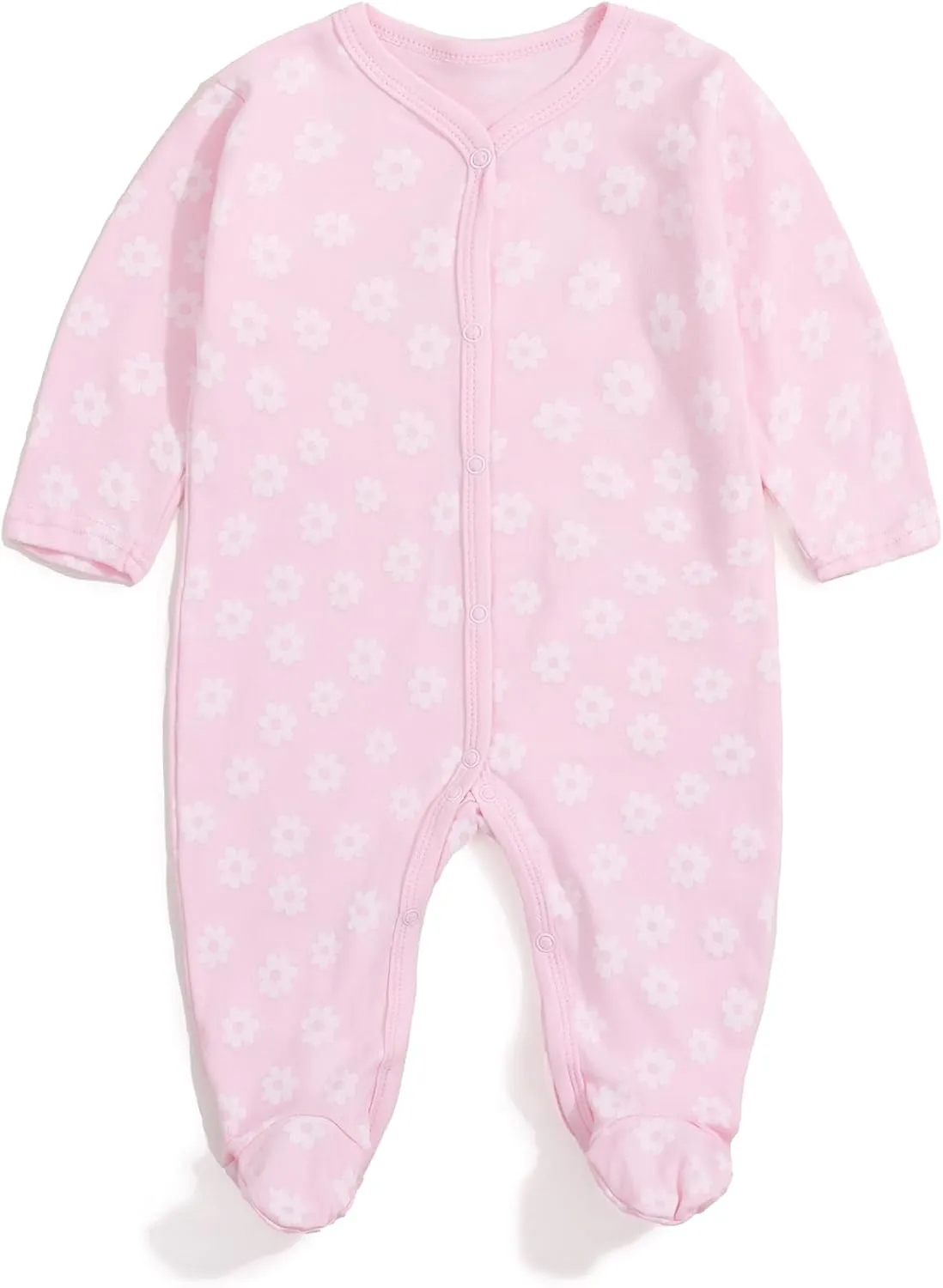 Clothes for Baby Girls 100% Cotton Printed Long Sleeve Footed One-Piece Romper Baby Boy Clothes Set