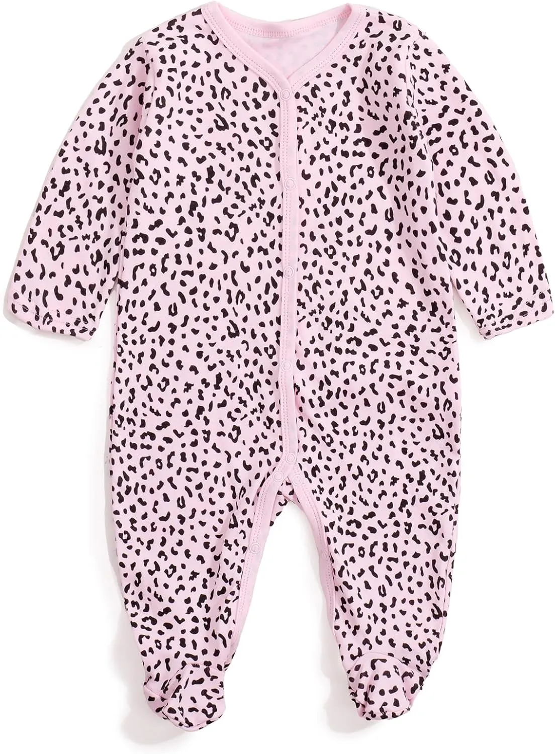 Clothes for Baby Girls 100% Cotton Printed Long Sleeve Footed One-Piece Romper Baby Boy Clothes Set