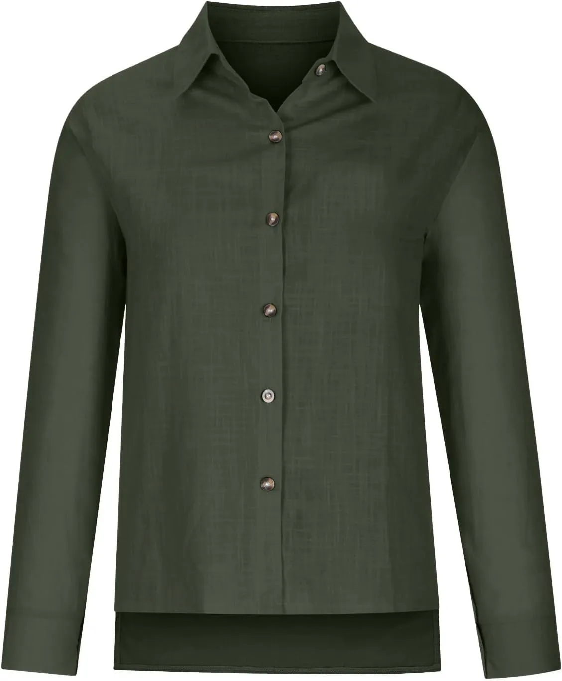 Cotton Linen Shirts for Women 2025 Spring Casual Long Sleeve Tops Button Down Lapel Blouses Summer Loose Work Tshirt