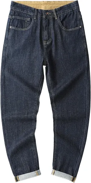 Cowboy Cut Vintage Pants Classic Pocket Relaxed Fit Cotton Jean Slim Fit Straight Leg Denim Jeans