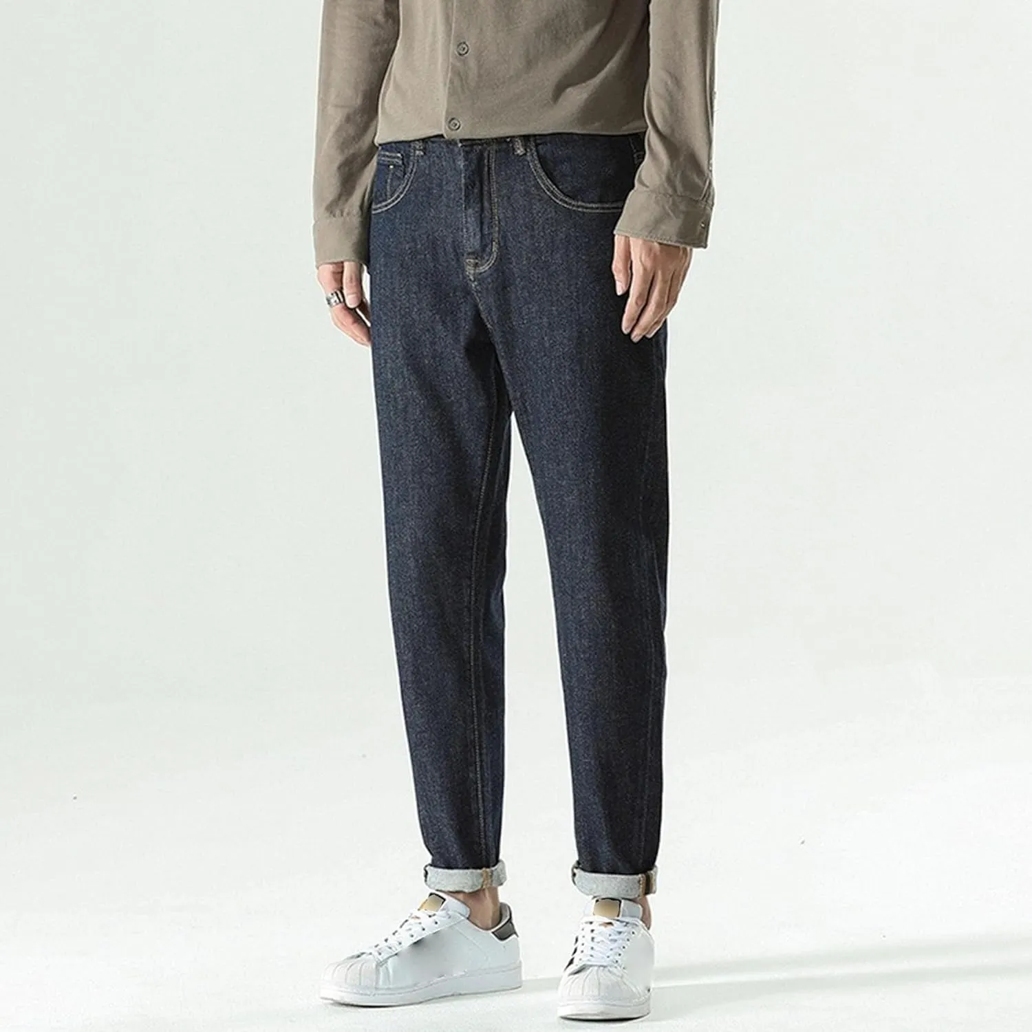 Cowboy Cut Vintage Pants Classic Pocket Relaxed Fit Cotton Jean Slim Fit Straight Leg Denim Jeans