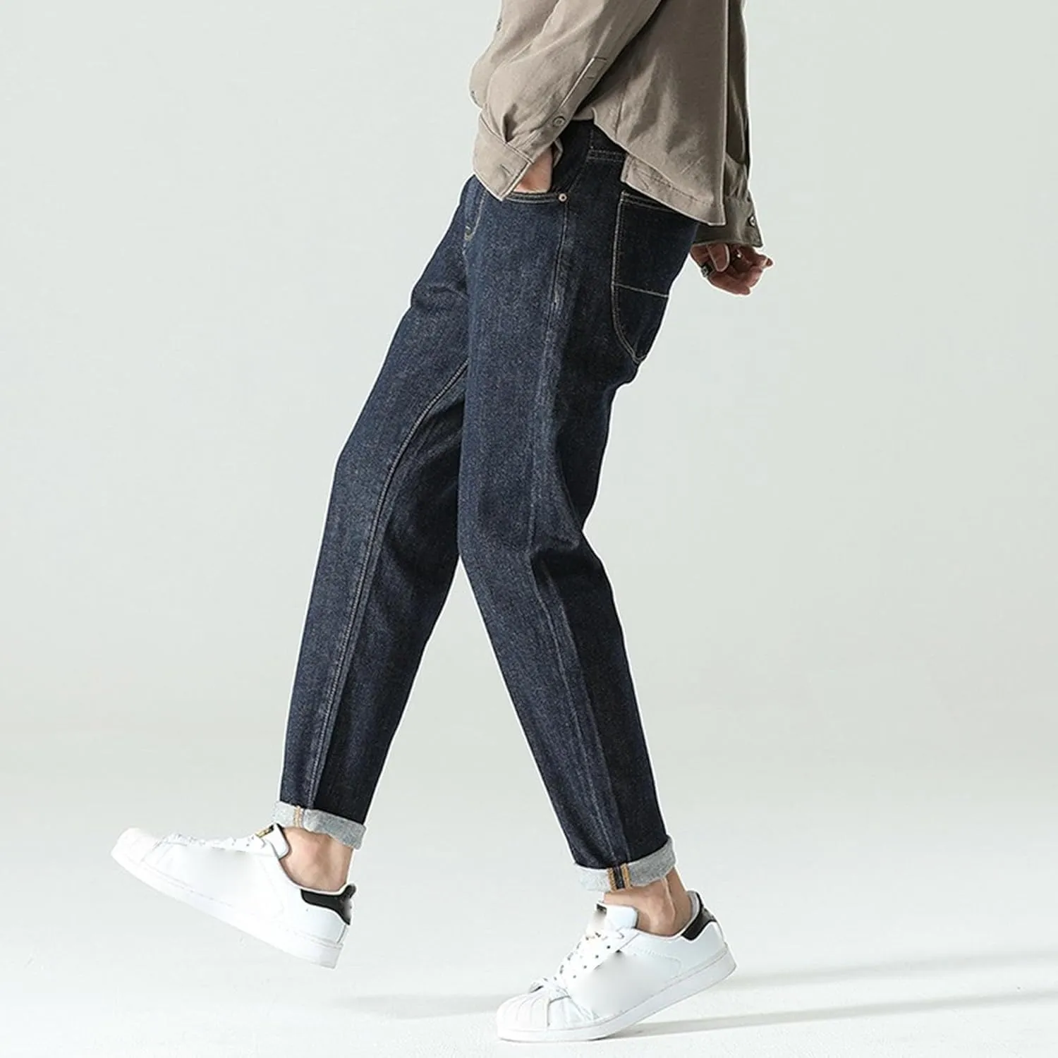 Cowboy Cut Vintage Pants Classic Pocket Relaxed Fit Cotton Jean Slim Fit Straight Leg Denim Jeans