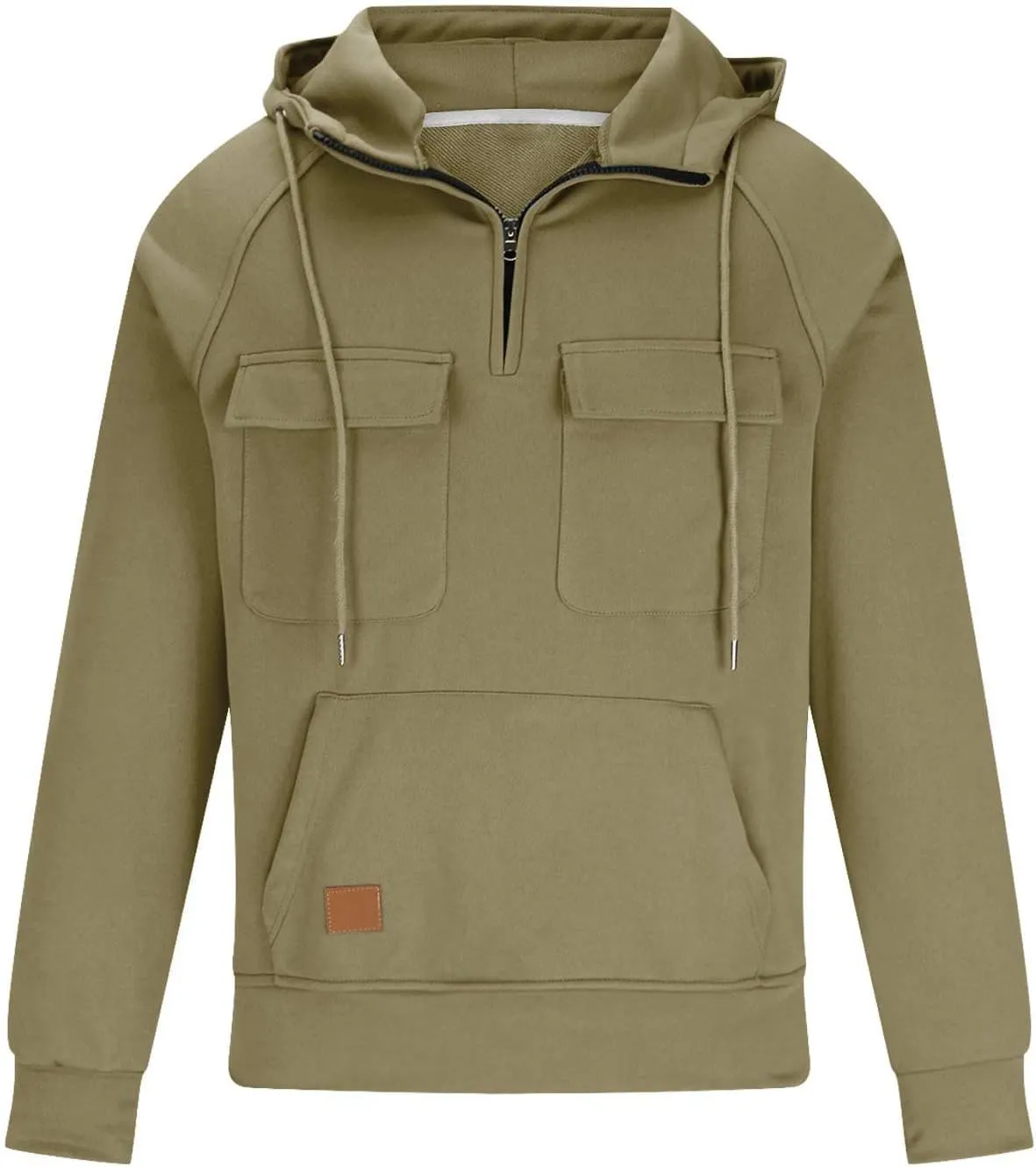 Ctreela Tactical Hoodie Coats for Men's Outdoor Windproof Hoodie Military Jacket Coat Sports Work 1/4 Zip Hooded Sweatshirts