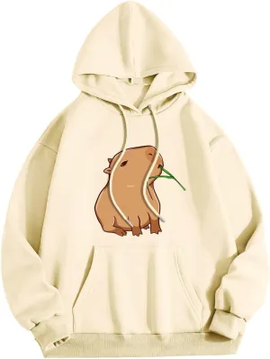 Cute Hoodies for Teen Girls Kawaii Panda Print Hoodies Pullover Tops Long Sleeve Hooded Sweatshirts for Teen Girls