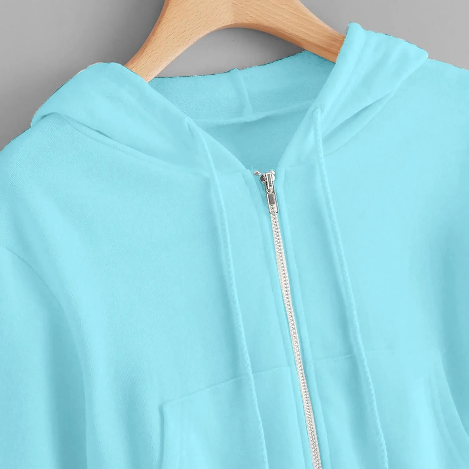 Dademeo Y2k Zip up Cropped Hoodies Sweatshirts for Teen Girls Fall Fleece Casual Drawstring Hoodies Jackets with Pockets