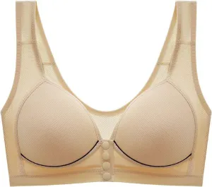 Daisy Bras Women's No Underwire Comfort Senior Wireless Snap Closing Bra 2025 Comfy Convenient Front Closure Bralette