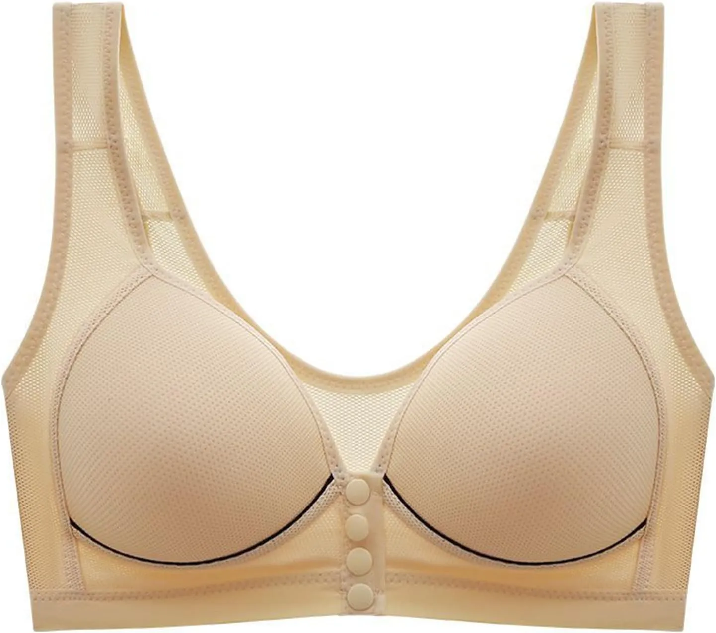 Daisy Bras Women's No Underwire Comfort Senior Wireless Snap Closing Bra 2025 Comfy Convenient Front Closure Bralette