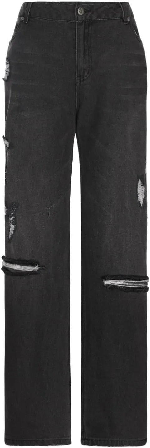 Denim Sweatpants Jeans for Women Trendy Low Rise Baggy Jeans Y2k Boyfriend Barrel Jeans Casual Loose Wide Leg Jeans