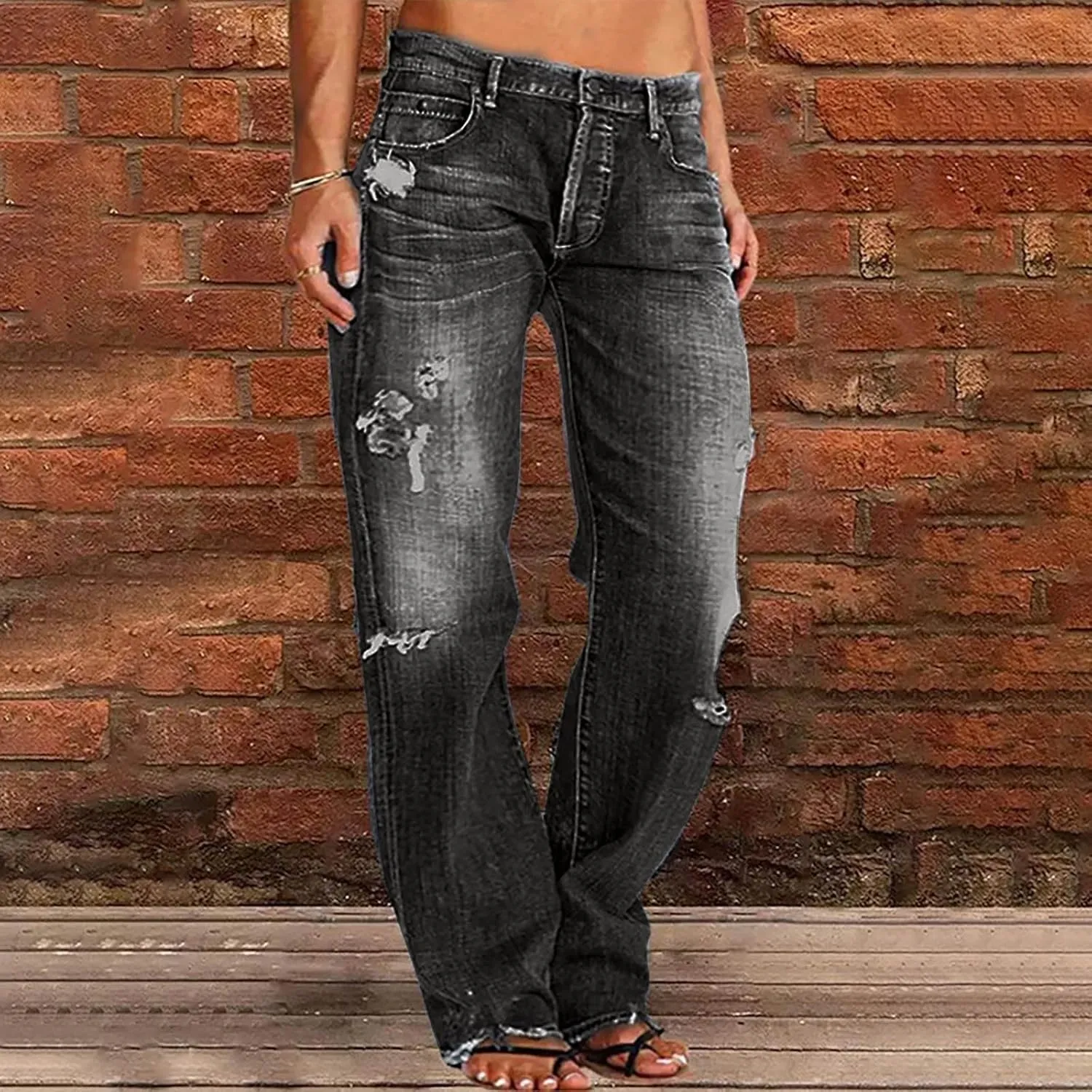 Denim Sweatpants Jeans for Women Trendy Low Rise Baggy Jeans Y2k Boyfriend Barrel Jeans Casual Loose Wide Leg Jeans