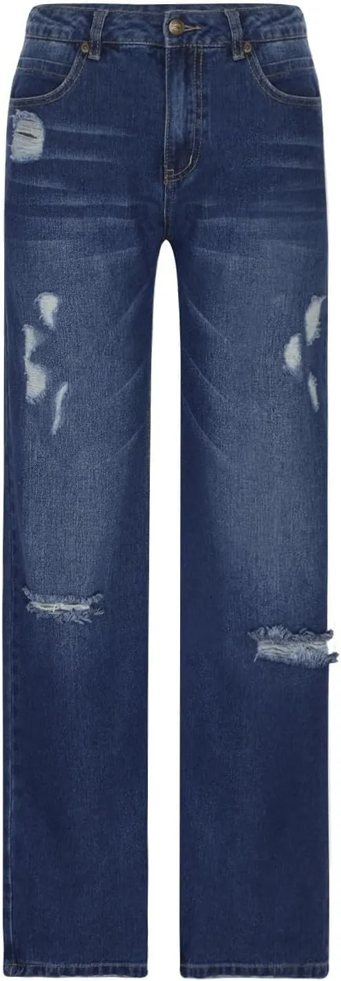 Denim Sweatpants Jeans for Women Trendy Low Rise Baggy Jeans Y2k Boyfriend Barrel Jeans Casual Loose Wide Leg Jeans