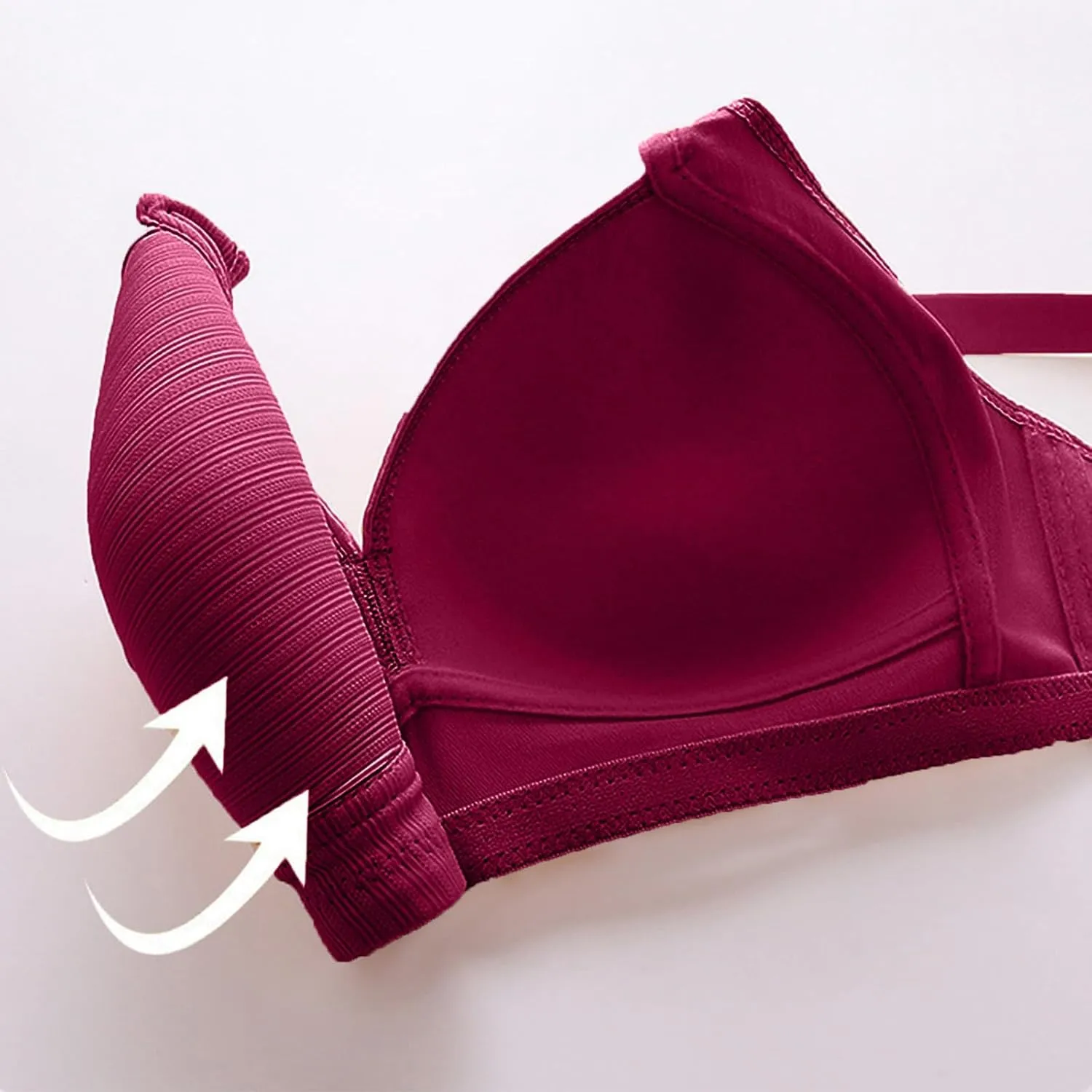 Everyday Bras Push Up for Large Breasted Women, Adjustable Strap Wireless Bralettes No Wire High Support Underwear