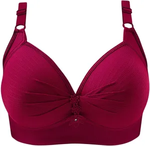 Everyday Bras Push Up for Large Breasted Women, Adjustable Strap Wireless Bralettes No Wire High Support Underwear
