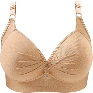Everyday Bras Push Up for Large Breasted Women, Adjustable Strap Wireless Bralettes No Wire High Support Underwear