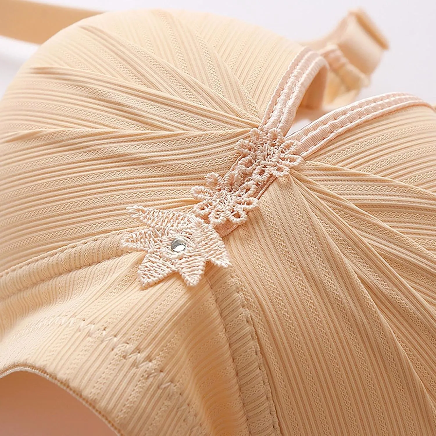 Everyday Bras Push Up for Large Breasted Women, Adjustable Strap Wireless Bralettes No Wire High Support Underwear